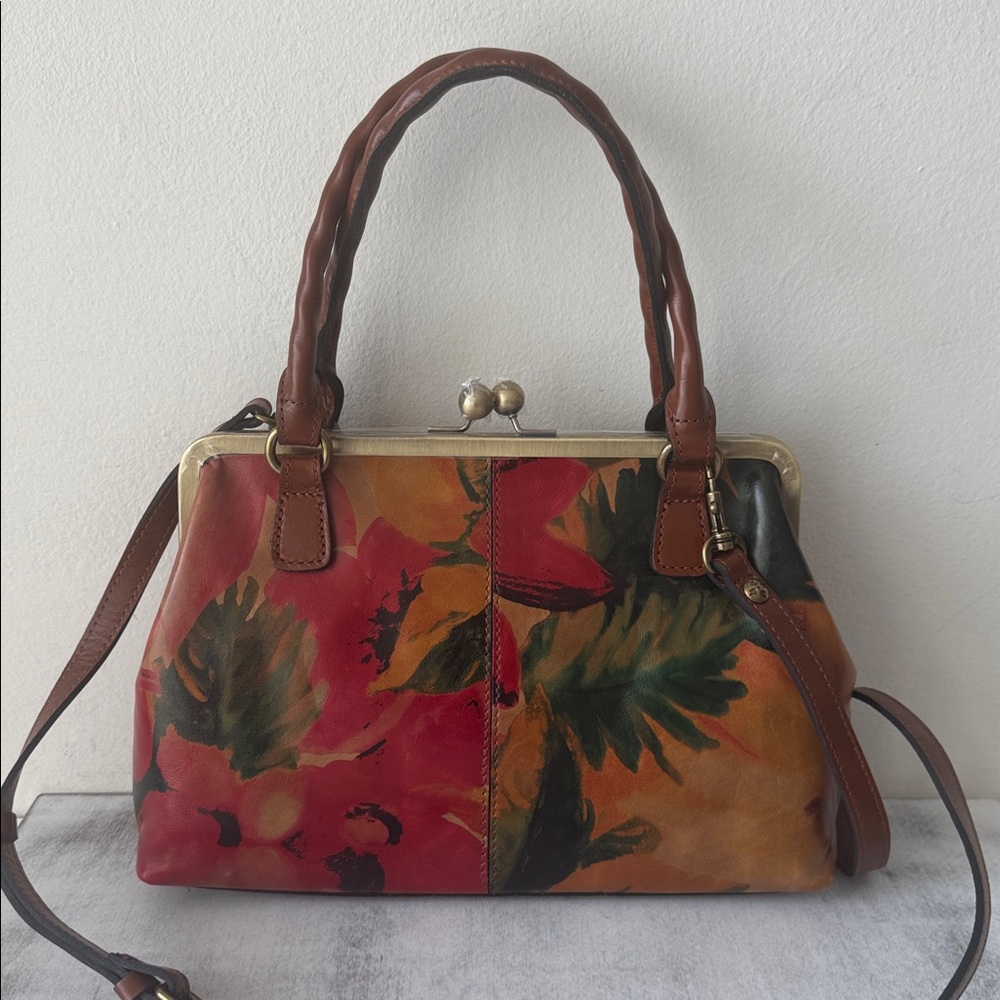 Patricia Nash Floral Leather Frame Robine Shoulder Crossbody Handbag Spring Mult - Picture 3 of 11